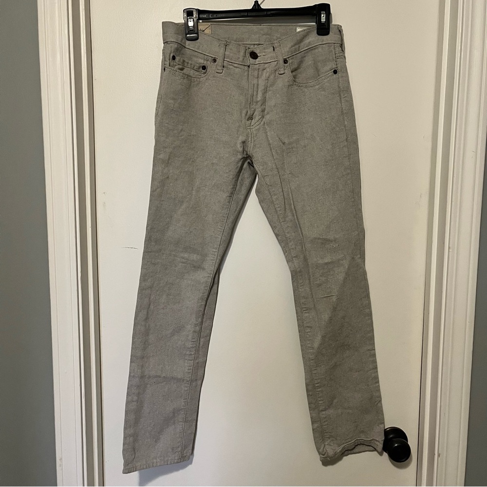 Abercrombie & Fitch Skinny Jeans Cone Denim Men 28x30 Sandstone White Gray